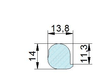 Búvónyílás alsó négyszögletes 235x185 mm kifelenyíló (285;285/B) – 3. műszaki rajz