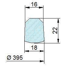 Búvónyílás alsó ovális 440x320 mm befelenyíló (180;182;184;186;180/B;182/B;184/B;186/B) – 3. műszaki rajz