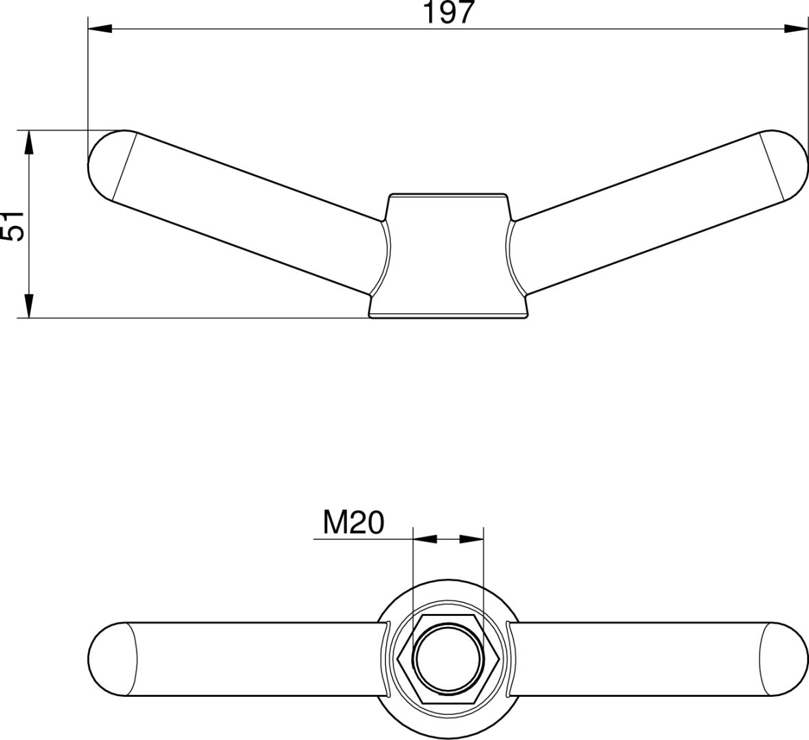 Búvónyílás alsó ovális 485x395 mm befelenyíló (200PES;200PES/B) – 2. műszaki rajz