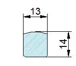 Búvónyílás alsó ovális 532x432 mm befelenyíló (200/LZD;201/LZD;200/LKD/B;201/LKD/B) – 3. műszaki rajz