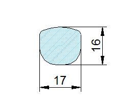 Búvónyílás alsó ovális, zsanérral 485 x 395 mm befelé nyíló (200PES) – 3. műszaki rajz