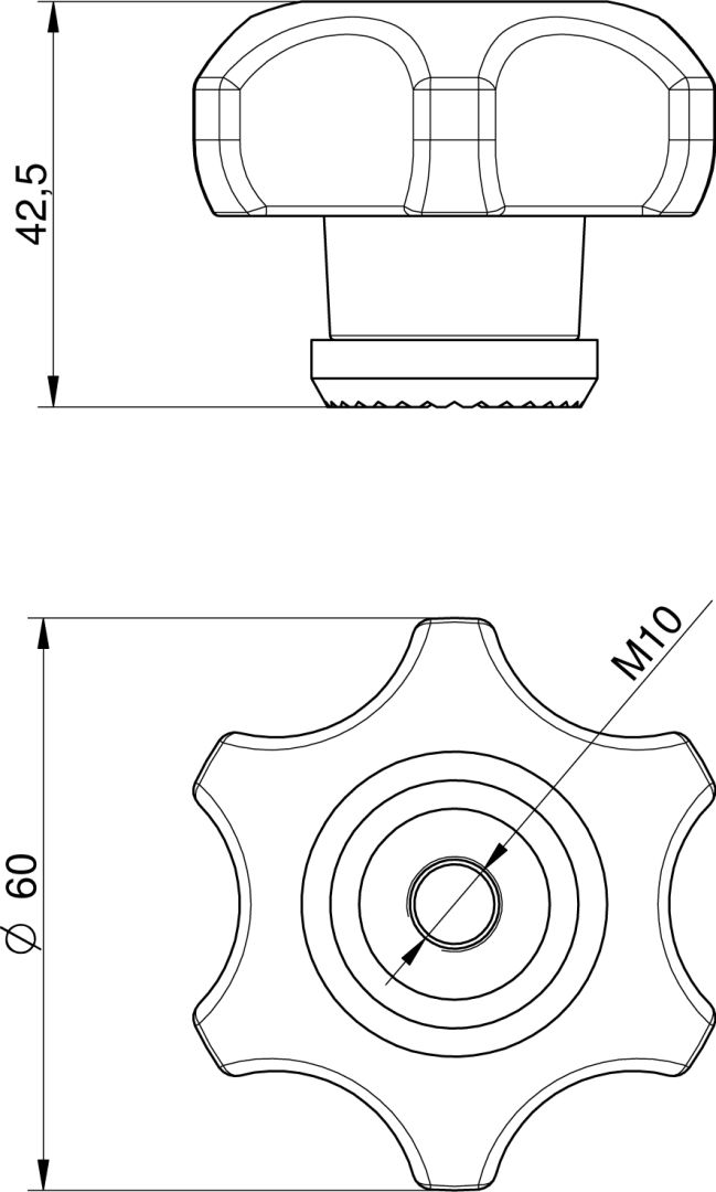 Búvónyílás felső kerek 404 mm kifelenyíló (250;251;252;253; 250/B;251/B;252/B;253/B) – 2. műszaki rajz