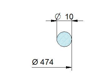 Búvónyílás felső kerek 458 mm kifelenyíló (450P) – 3. műszaki rajz