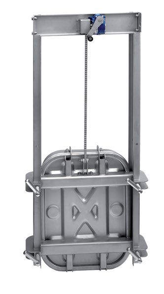 Búvónyílás négyszögletes guillotine ajtóval 403 x 530 mm (6015 B;6015 B1)